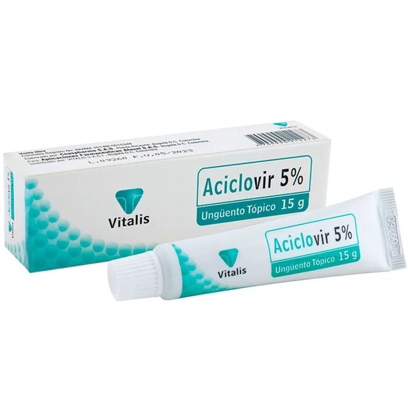 Aciclovir 5% Tubo X 15 Gr Unguento Vitalis