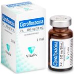 Ciprofloxacina inyectable 100 mg 1 ampolla