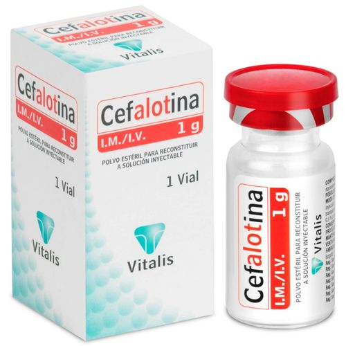 Cefalotina 1 Gr Caja X 1 Ampollas Solución Inyectable Vitalis