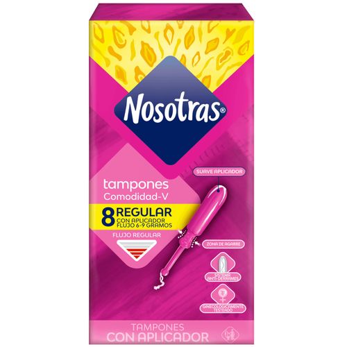 Tampones Nosotras Regular con Aplicador Caja X 8 unidades