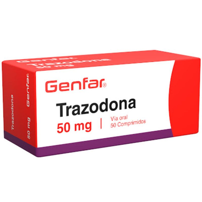 Trazodona Hcl 50 Mg Caja X 50 Tabletas Genfar