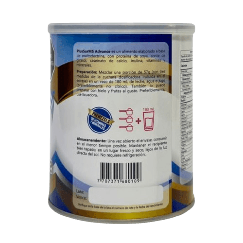 Plussure Advance Tarro X 400 Gr Plus Sur Ms
