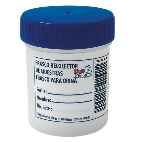 Frasco xs para Muestra de Orina Don Botiquín - Paquete x 50 Unidades (7709176719770)