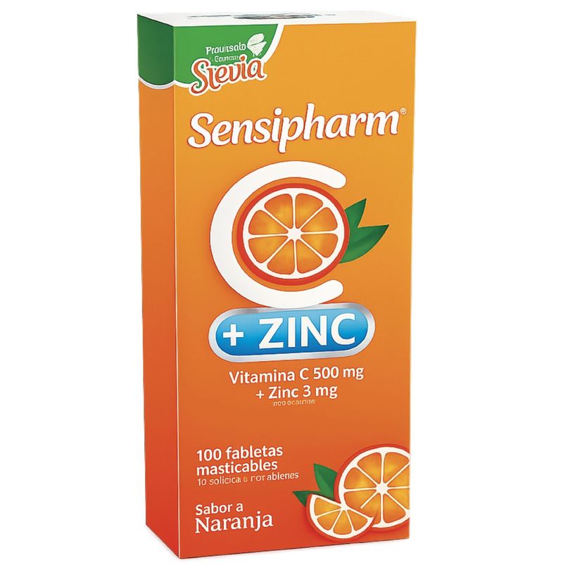 Sensipharm Vitamina C Zinc 100 Tabletas