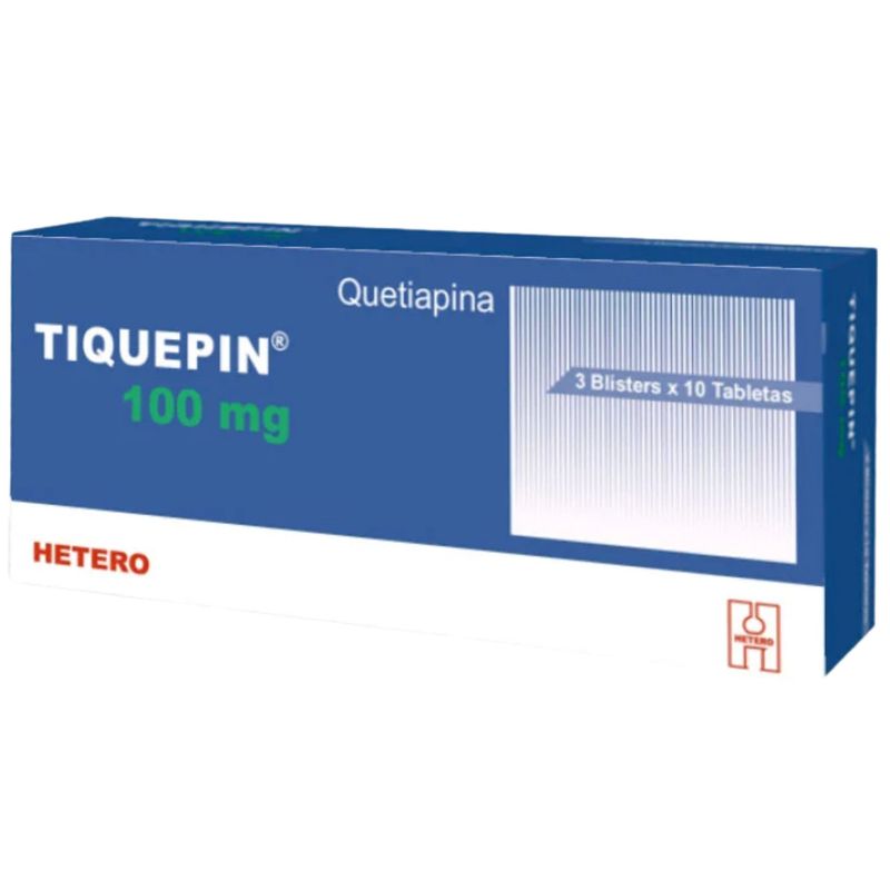 Tiquepin 100mg Tableta Recubierta Caja X 30