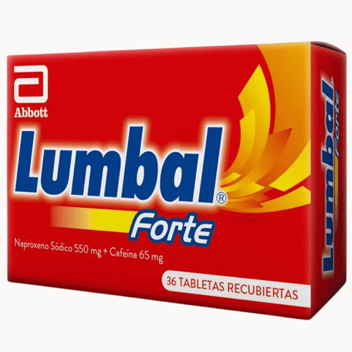 Lumbal Forte Naproxeno Sódico 550 Mg Cafeína 65 Mg Caja X 36 Tabletas Lafrancol