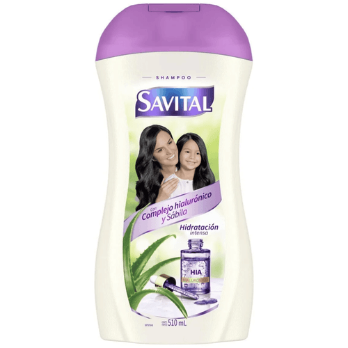 Shampoo Savital Ácido Hialurónico Y Sábila Frasco X 510 Ml Unilever