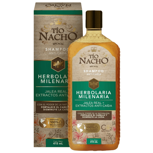 Shampoo Tío Nacho Herbolaria Milenio Frasco X 415 Ml Genomma