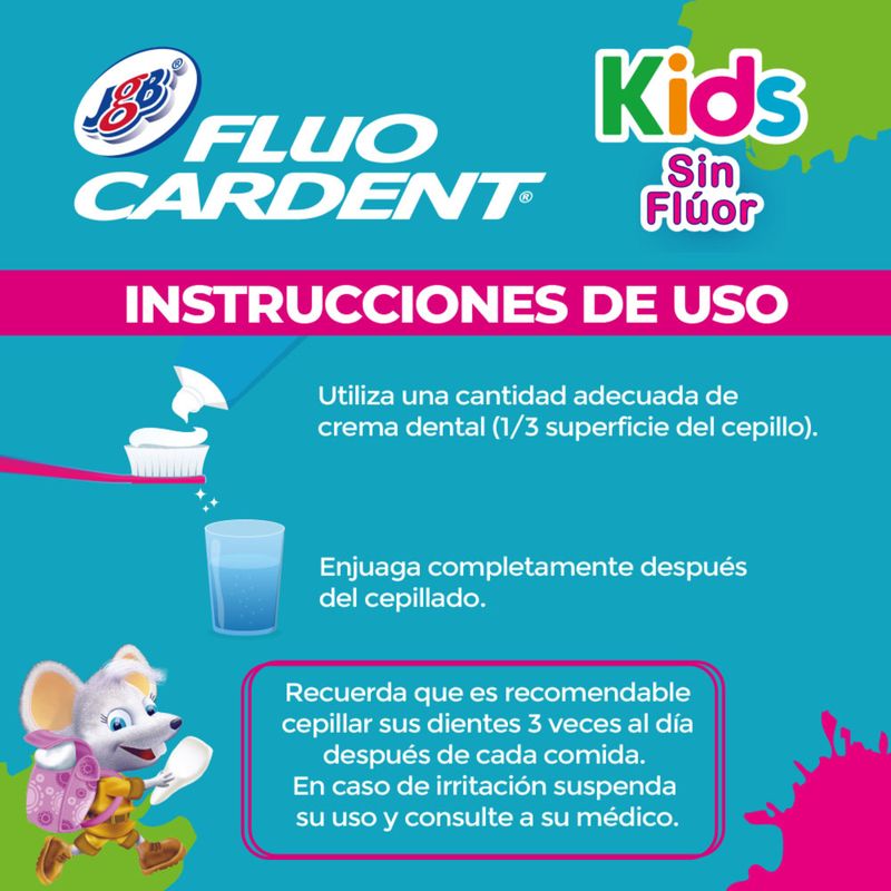 Crema Fluocardent Kids Sin Flúor 96 g