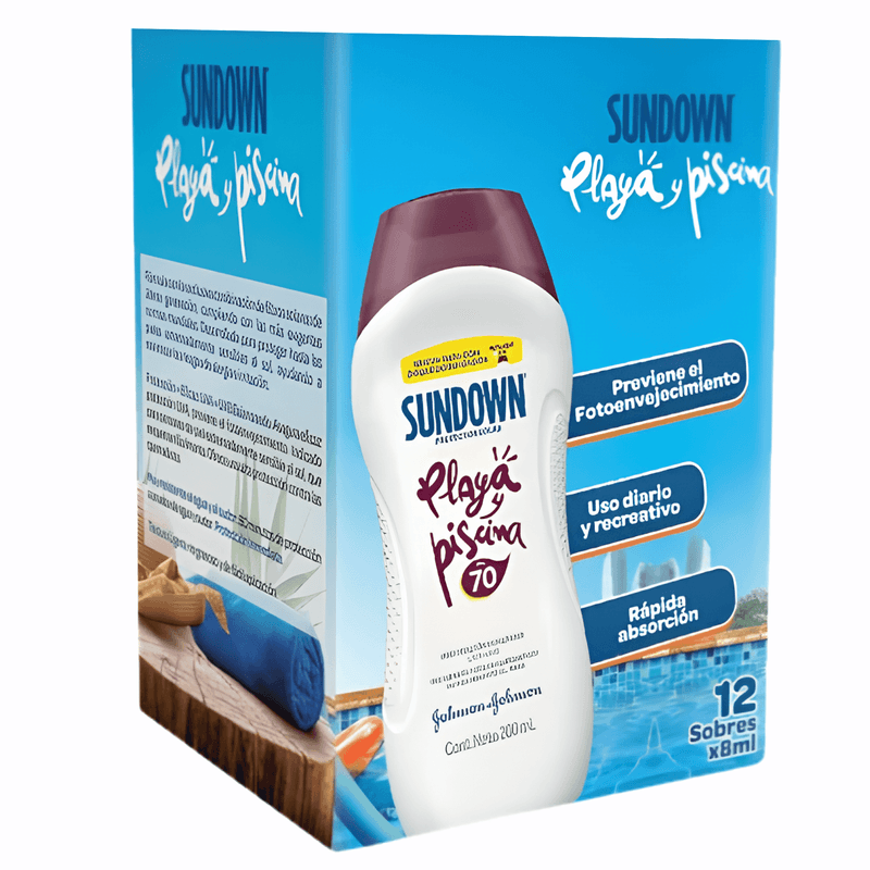 Sundown Playa Piscina FPS 70 x12 Sobres