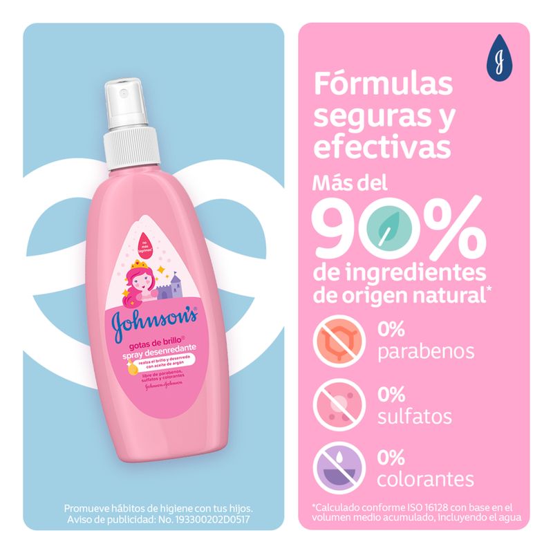 Desenredante Johnson Baby 200 ml Brillo