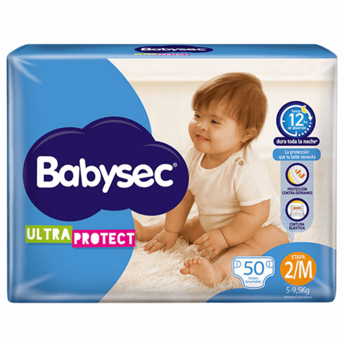 Pañal Babysec Ultraprotect Etapa 2/M Paca X 50 Unidades Softys