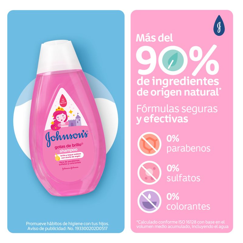 Johnson Baby champú gotas de brillo 200 ml