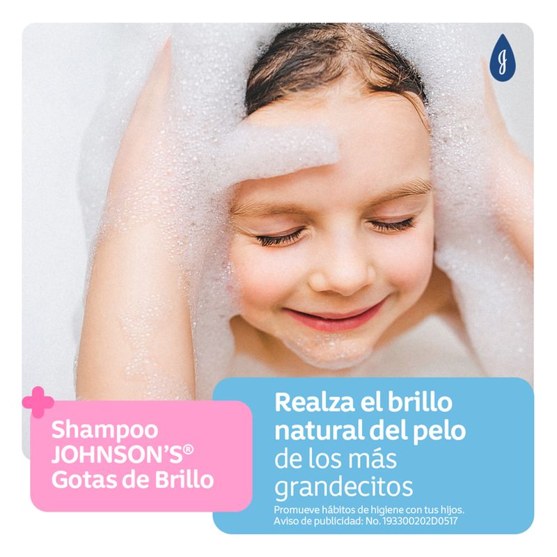 Johnson Baby champú gotas de brillo 200 ml