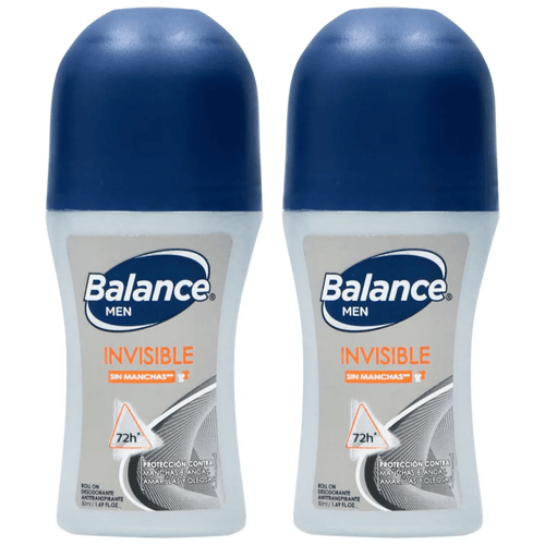 Desodorante Balance Roll On Invisible Hombre 50 Ml X 2 Und Henkel