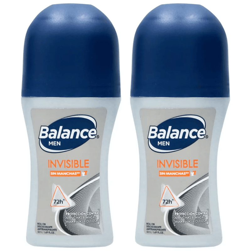 Balance rollon Invisible Men pack x2 50 ml