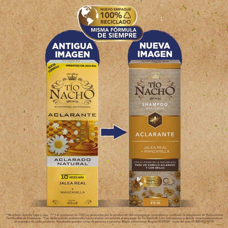 Champu Tio Nacho Manzanilla Frasco 415 Ml