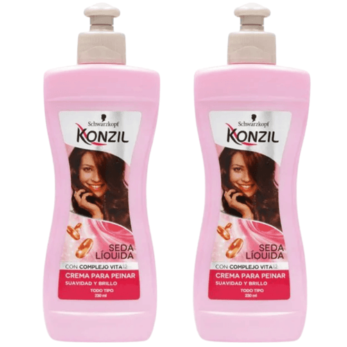 Crema Para Peinar Konzil Seda Líquida Vita 12 Frasco 2 X 230 Ml Henkel