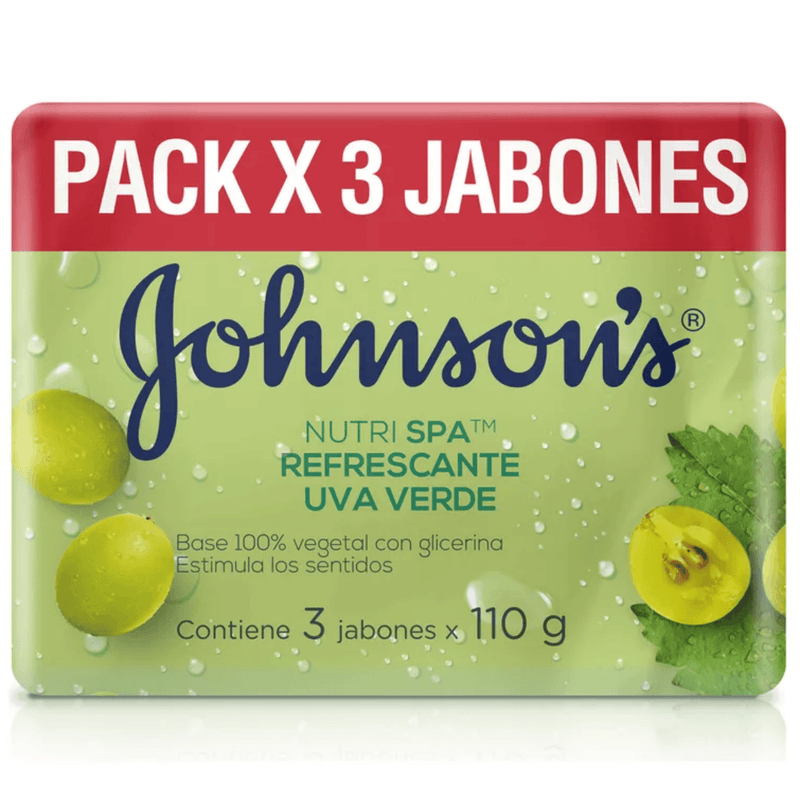 Jabón Johnson Uva Trip 3 Barras X 110 Gr