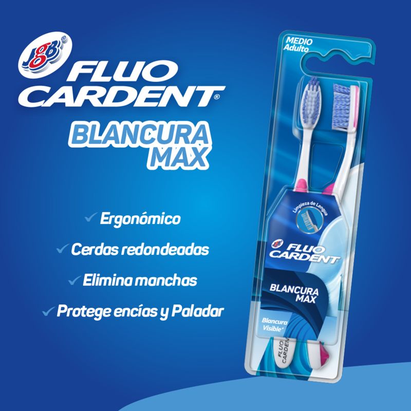 Cepillo Fluocardent Blancura Max pack 2 JGB