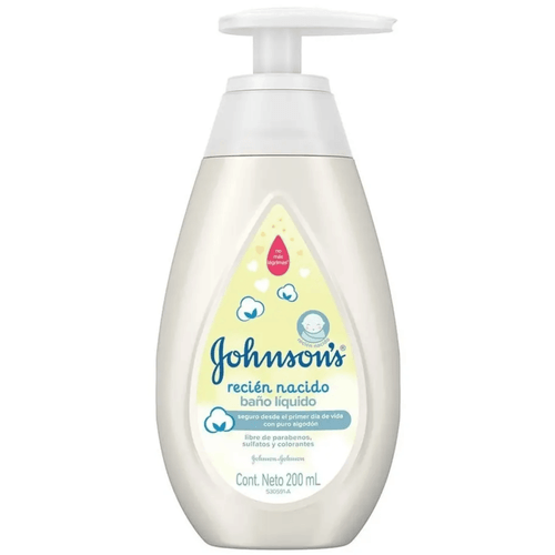 Baño Líquido Johnson Recien Nacido Frasco X 200 Ml
