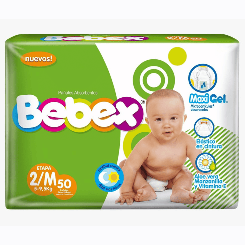 Pañal Bebex Etapa 2/M Paca X 50 Unidades Softys