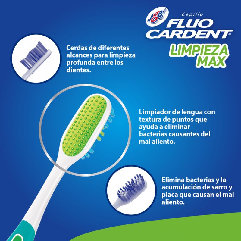 Cepillo Fluocardent Limpieza Max pack 2 JGB
