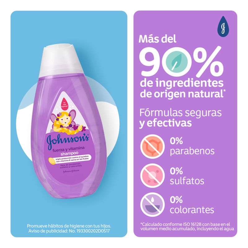 Johnson Baby champú fuerza vitamina 200 ml