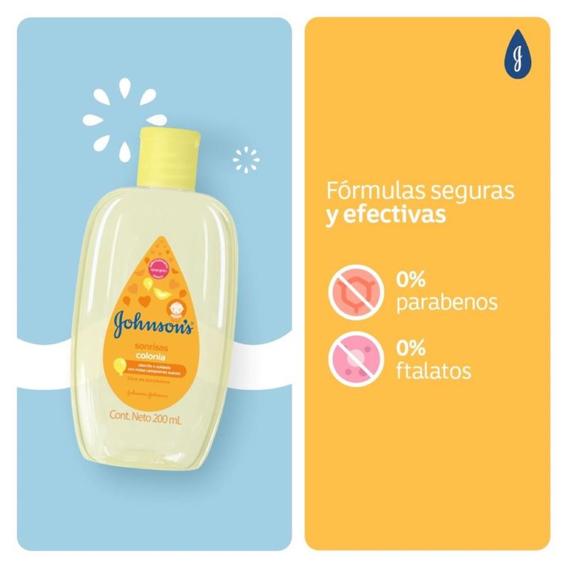 Colonia Johnson Sonrisas Frasco 200 Ml