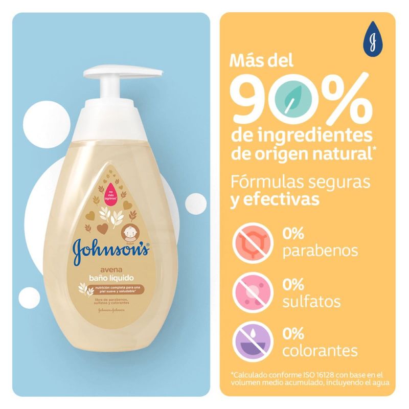 Baño Líquido Johnson´S Avena Frasco X 400 Ml