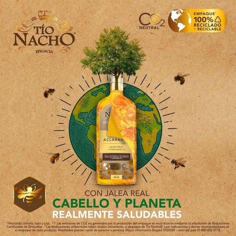Acond Tio Nacho Aclarante Manzana Frasco 415 Ml