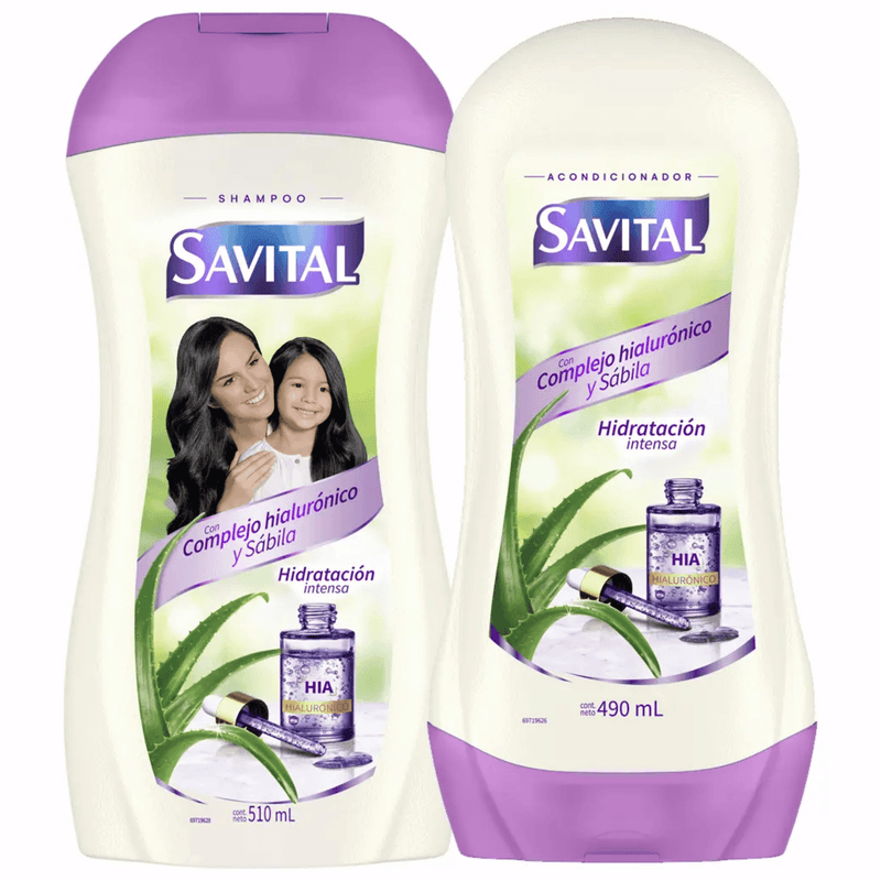 Savital Hialurónico Shampoo 510+Acond 490 Ml