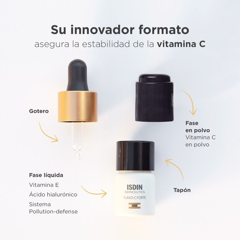 Serum Facial Isdin Flavo-C Forte 3 Ampollas