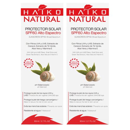 Protector Solar Haiko SPF 60 Alto Espectro 80g - Pack 1+1