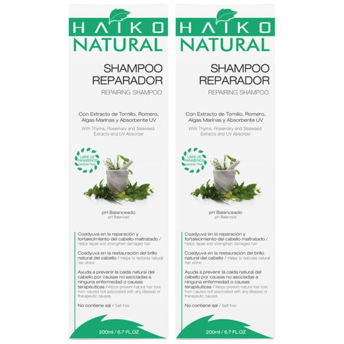 Shampoo Reparador Anticaída Haiko 240ml - Pack 1+1