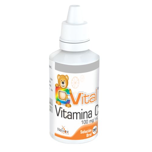 C Vital Solución Oral Ácido Ascorbico 100 Mg/Ml Frasco X 30 Ml Nevox