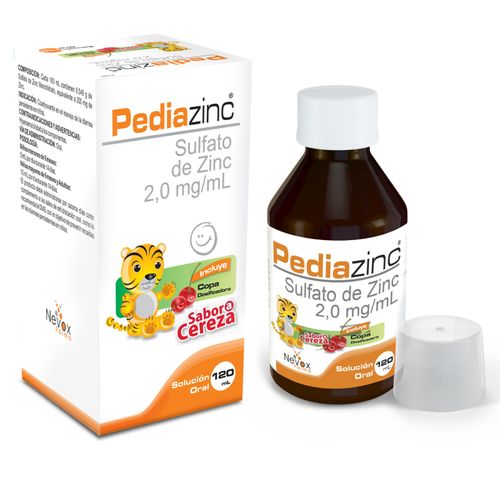 Pediazinc Solución Oral 2.0Mg/Ml Frasco X 120 Ml Nevox