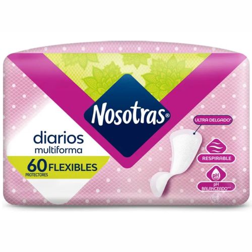 Protectores Diarios Nosotras Flexibles Caja X 60 Unidades