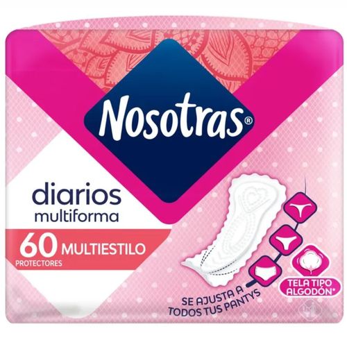 Protectores Diarios Nosotras Multiestilo Paquete X 60 Unidades