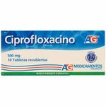 Ciprofloxacina 500 Mg Caja X 10 Tabletas Ag