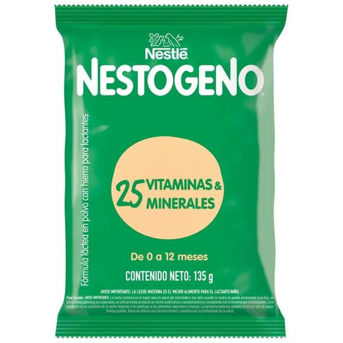 Fórmula Infantil Nestogeno Bolsa X 135 Gr Polvo Nestle