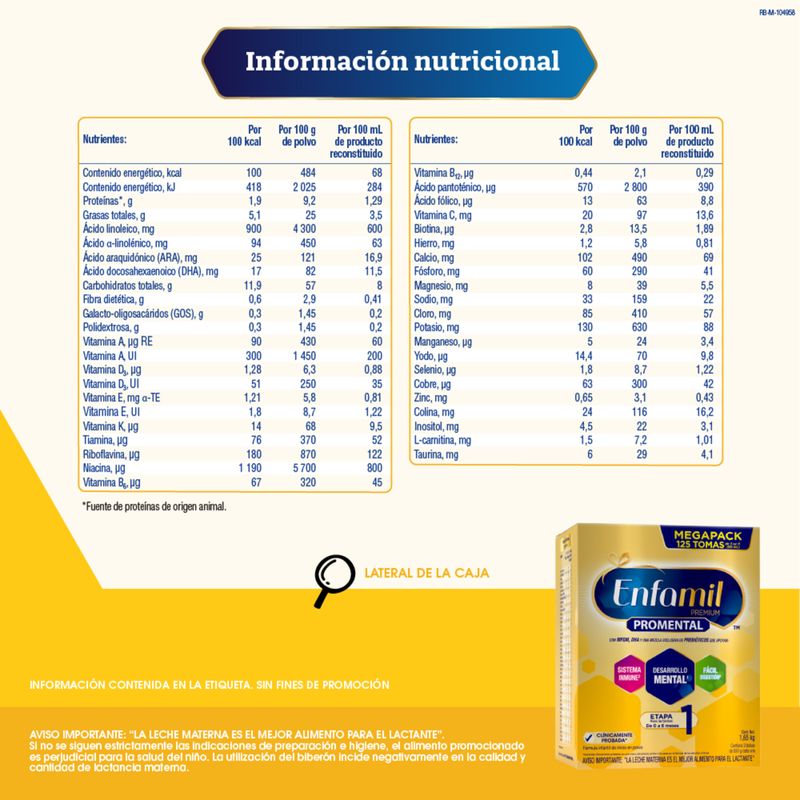 Enfamil Premium Etapa 1 Caja x 3 Bolsas 550 Gr