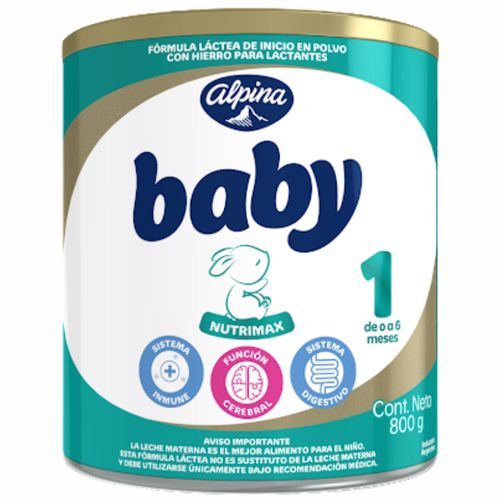 Alpina Baby Nutrimax Etapa 1 Tarro 800 Gr Polvo
