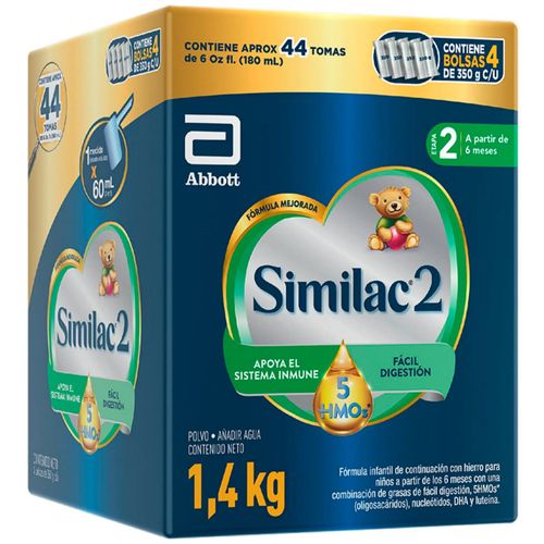Similac 2 5Hmos Tarro X 1400 Gr Polvo Abbott
