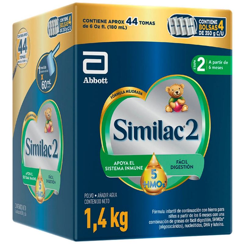 Similac 2 5HMO tarro x1400 gr Abbott polvo