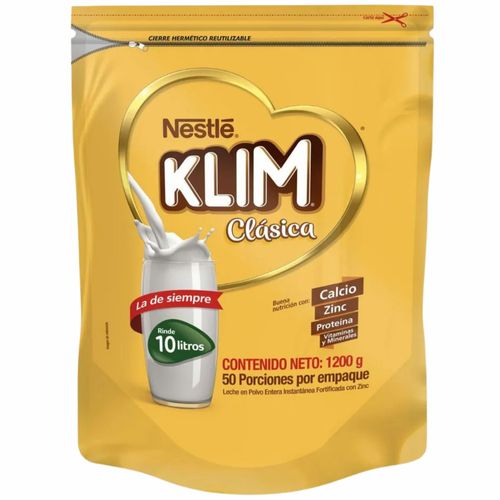 Leche Klim En Polvo Clásica Fortificada X 1200 Gr Nestle