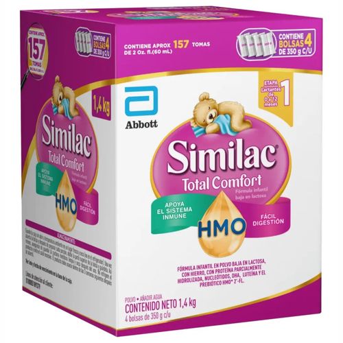 Fórmula Infantil Similac Total Polvo Comfort Caja X 4 Bolsas De 350 Gr Abbott
