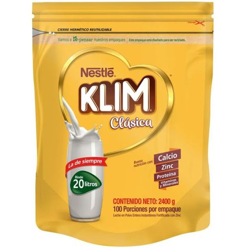 Leche En Polvo Klim Fortificada Clásica Bolsa X 2400 Gr Nestle