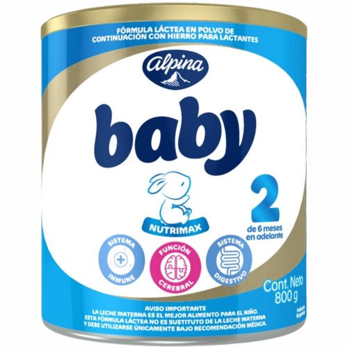 Alpina Baby Nutrimax Etapa 2 Tarro X 800 Gr Polvo