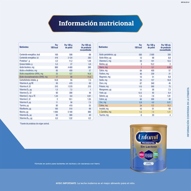 Enfamil Premium Sin Lactosa Lata 400 Gr